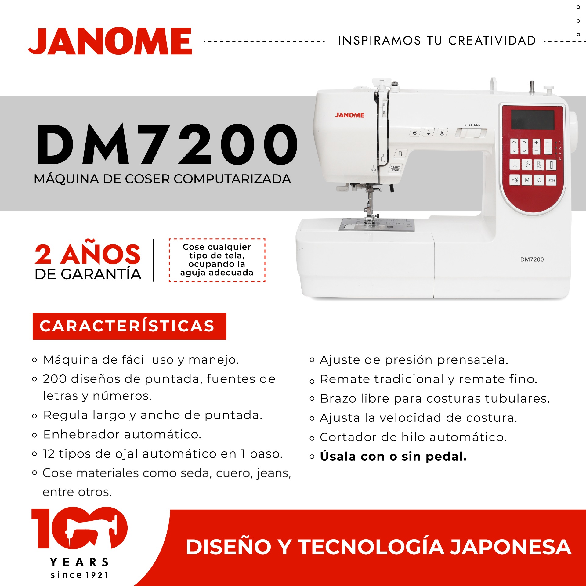 Máquina de Coser DM7200 – Janome
