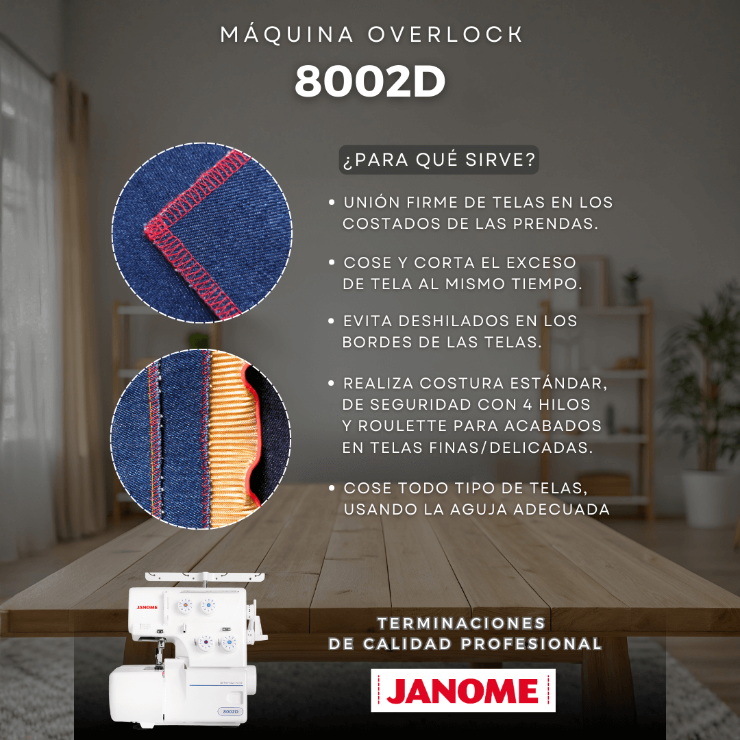 Máquina Overlock 8002D 9 Máquina Overlock 8002D