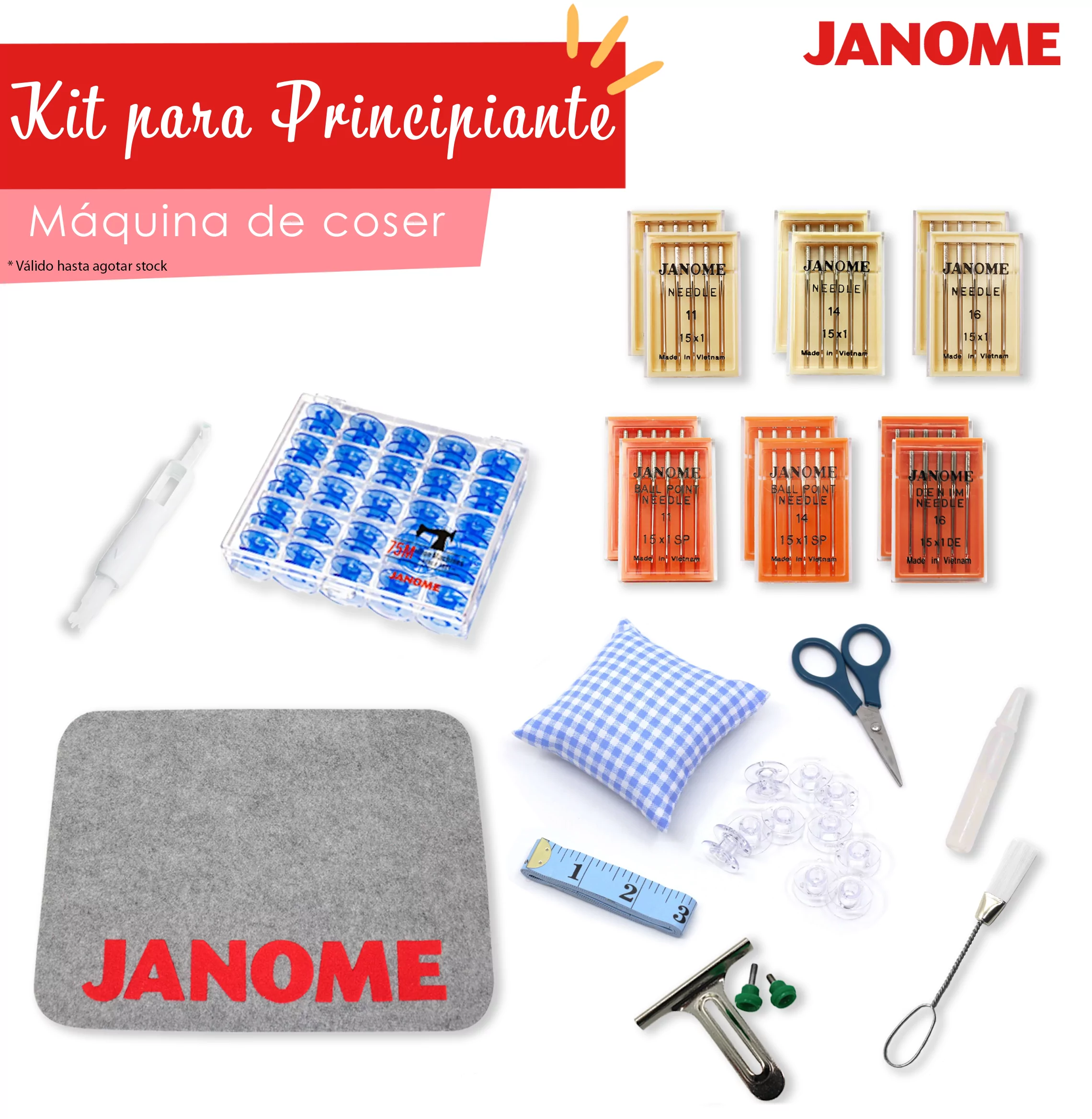 Kit Principiante Máquina Coser 1 Kit Principiante Máquina Coser