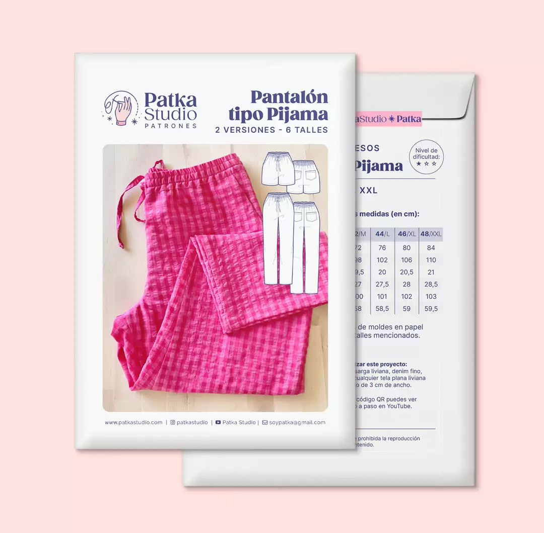 Molde Pantalón tipo Pijama