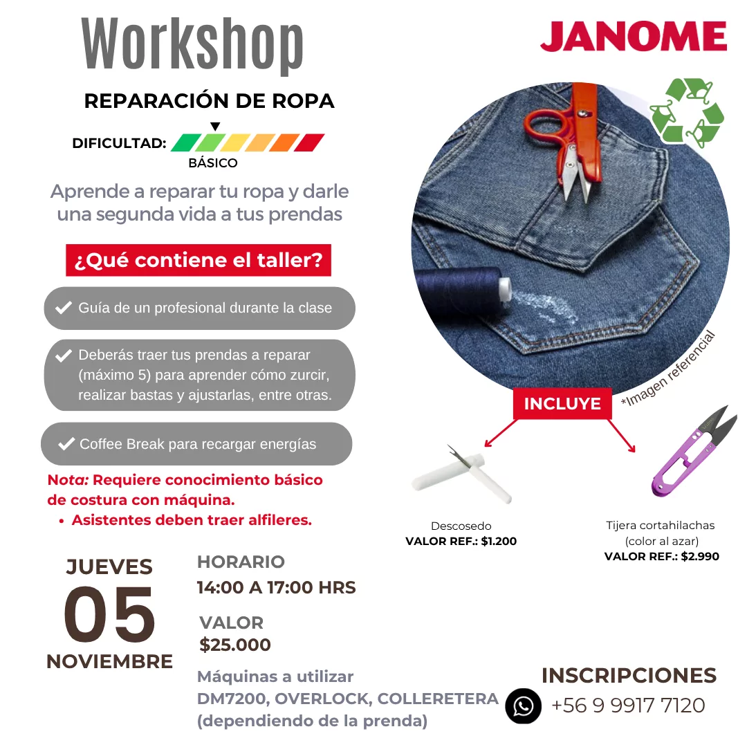 Workshop Reparación de Ropa (05 de Noviembre 2026)