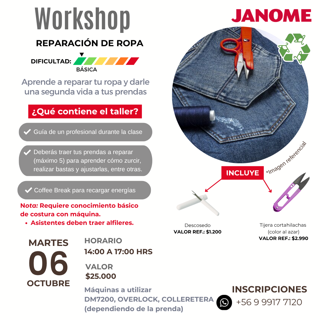 Workshop Reparación de Ropa (06 de Octubre 2026)