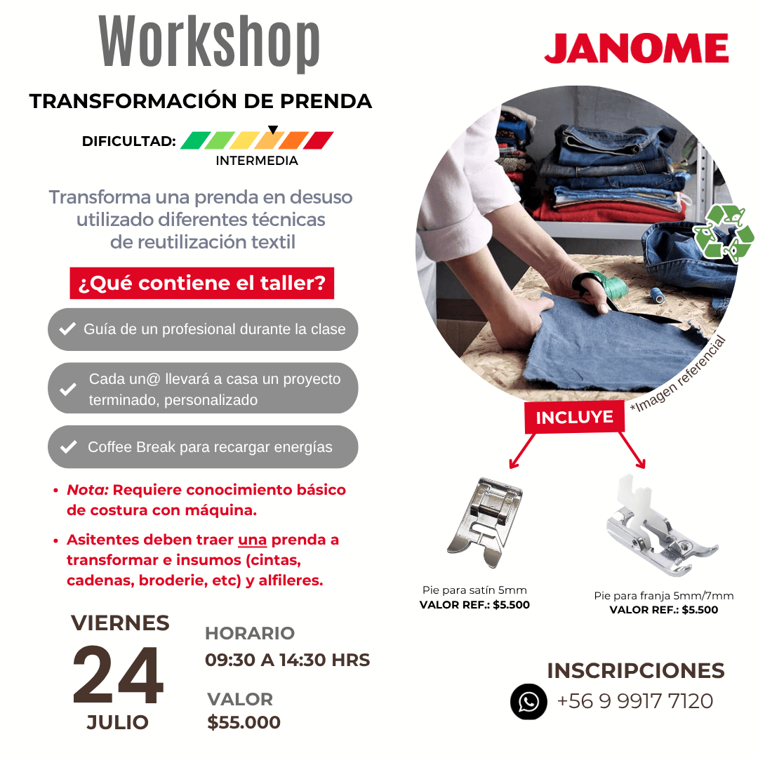 Workshop Transformación de Prenda (24 de Julio 2026)