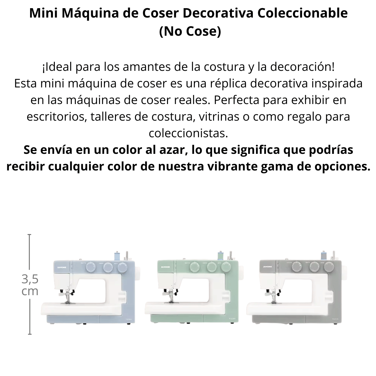 Mini Máquina de Coser Coleccionable- Modelo 1522 Color Variado 2 Mini Máquina de Coser Coleccionable- Modelo 1522 Color Variado