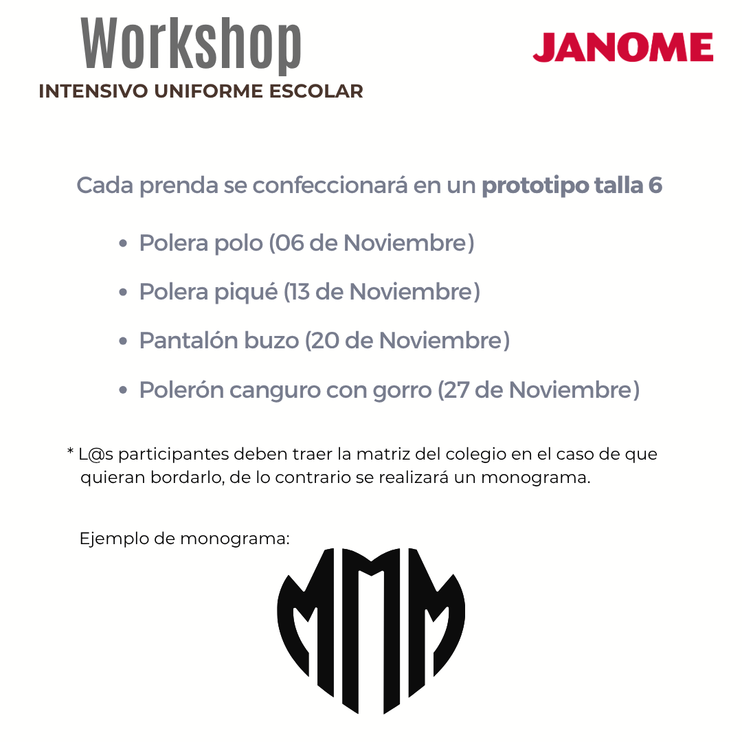 Workshop Intensivo Uniforme (06-13-20 y 27 de Noviembre 2026)